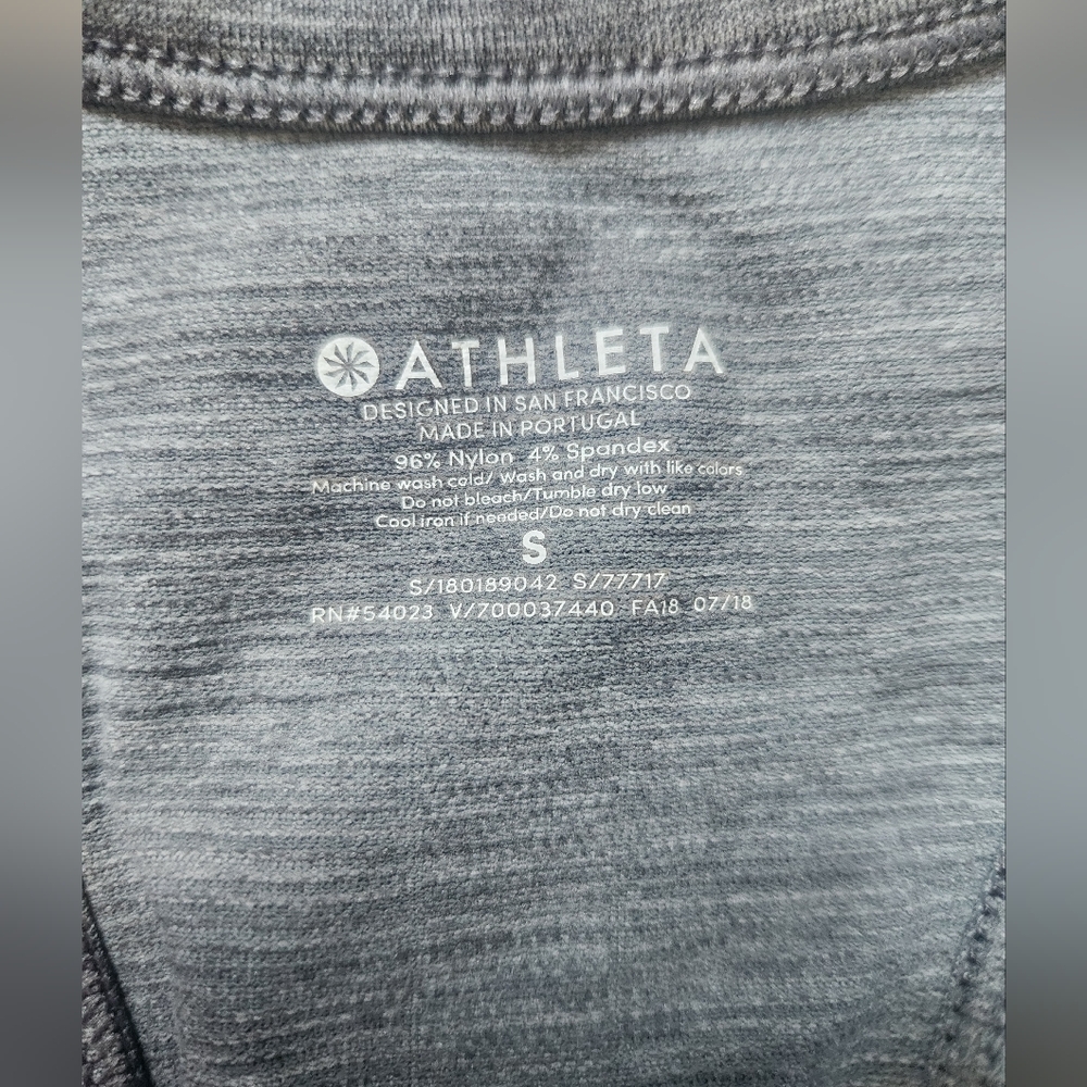 Athleta Speedlight Gray Racerback Tank Top Ruched Side Size Small - Picture 5 of 10